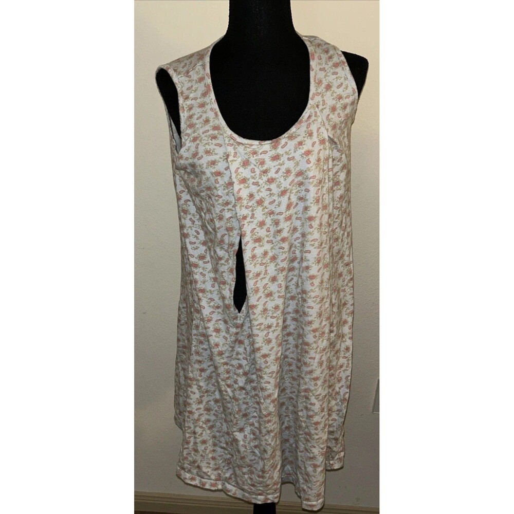 Two Hearts Maternity Small Sleep Nursing Night Floral Pullover Gown